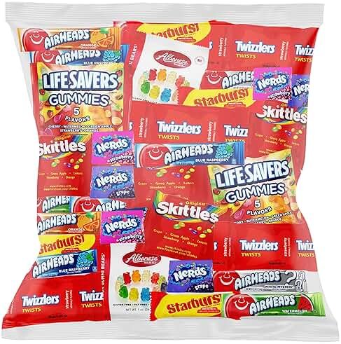 Halloween Bulk Assorted Fruit Candy - Starburst, Skittles, Gummy Life Savers, Air Heads, Sour Punch, Haribo Gold-Bears, Gummy Bears & Twizzlers (32 Oz Variety Pack) - Product Image
