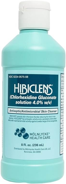 Hibiclens Antiseptic/Antimicrobial Skin Cleanser 8 oz. Liquid NonSterile Bottle 24 per Case 57508 - Product Image