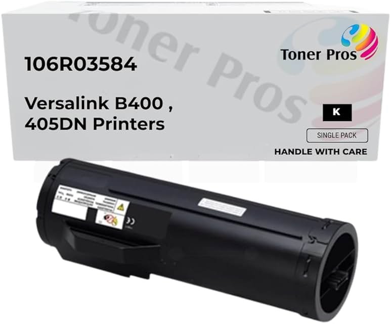 Toner Pros Replacement Toner Cartridge – Compatible for Xerox 106R03584 – Extra High Capacity Black Toner for Xerox VersaLink B400, B405DN Printers – Page Yield: 24,600 Pages - Product Image