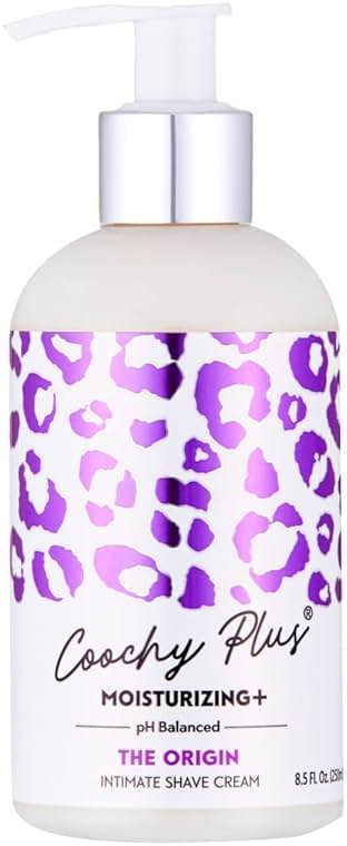Coochy Plus Intimate Shaving Cream MOISTURIZING Plus The Origin for Pubic, Bikini Line, Armpit and More - Rash-Free with Patent-Pending Formula–Prevents Razor Burns & Bumps, in-Grown Hairs, Itchiness - Product Image