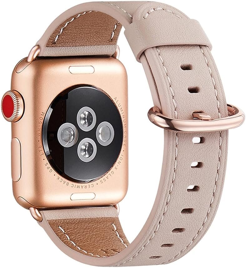 WFEAGL Compatible with Apple Watch Band 41mm 40mm 38mm 42mm(series 11 10) Women, Top Genuine Leather Band for iWatch SE 3 2 1 & Series 11 10 9 8 7 6 5 4 3 2 1 - Product Image
