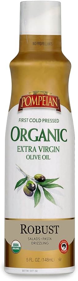 Pompeian USDA Certified Organic Extra Virgin Olive Oil Non-Stick Cooking Spray, No Propellants, 5 Fl Oz - Product Image