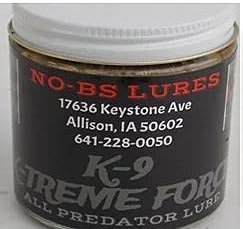 No-BS Lures K-9 X-Treme Force All Predator Lure - 1 oz Glass Jar - Product Image