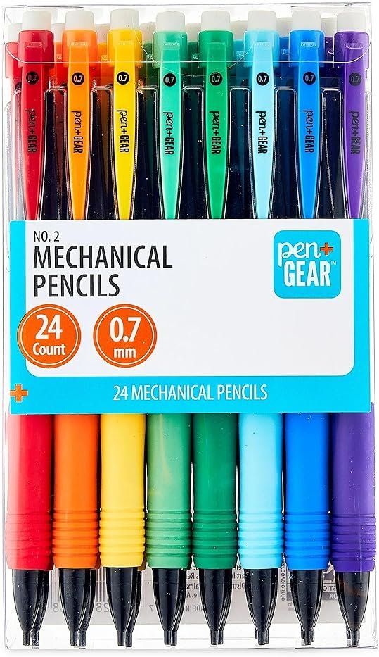 No. 2 Mechanical Pencils (Bright Multicolored, 3 Leads in Each) 24 count - Product Image