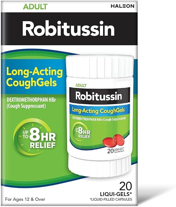 Robitussin 8 Hour Liqui-gels Cough, Adult Formula - 20 count Liqui-Gels - Product Image