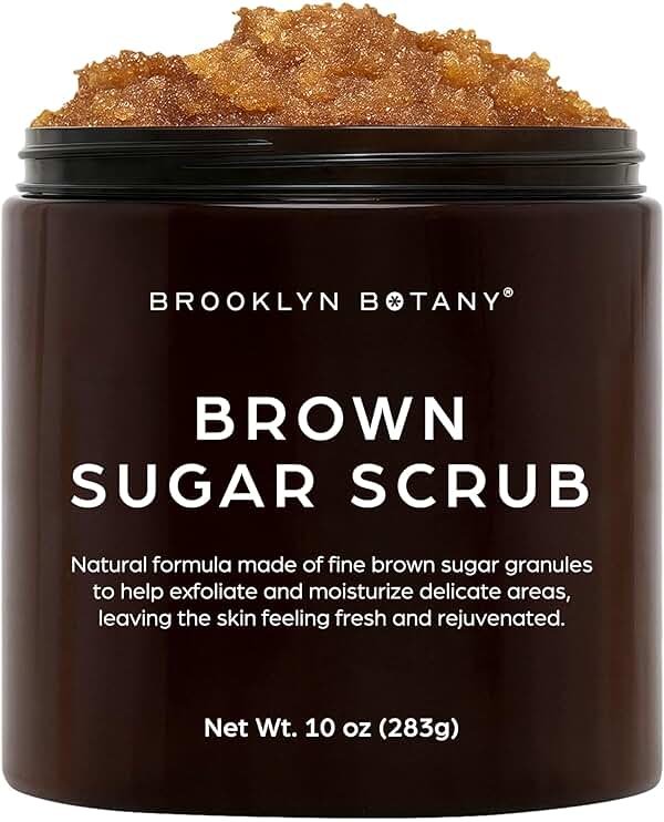 Brooklyn Botany Brown Sugar Body Scrub - Moisturizing and Exfoliating Body, Face, Hand, Foot Scrub - Fights Acne, Fine Lines & Wrinkles, Great Gifts For Women & Men - 10 oz - Product Image