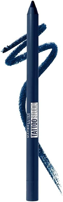 Maybelline TattooStudio Long-Lasting Sharpenable Eyeliner Pencil, Glide on Smooth Gel Pigments with 36 Hour Wear, Waterproof, Striking Navy, 1 Count - Product Image