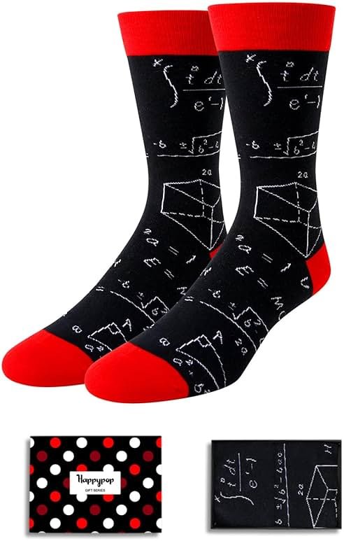 HAPPYPOP Funny Math Socks for Men - Math Gifts for Teachers & Lovers - Product Image
