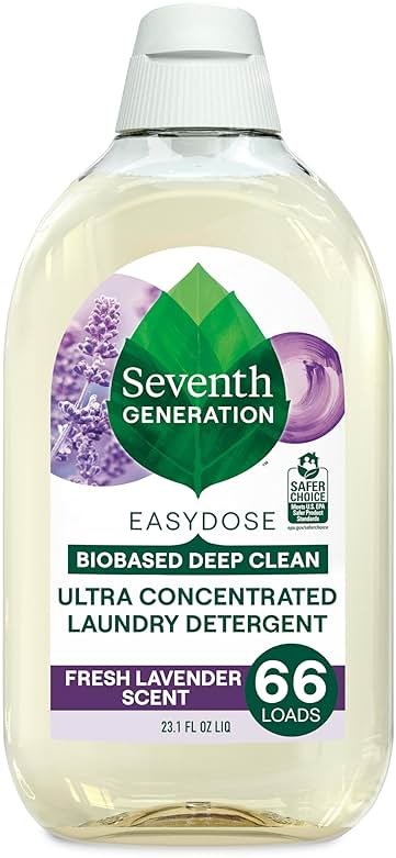 Seventh Generation EasyDose Laundry Detergent Fresh Lavender Ultra Concentrated Washing Detergent 23 oz - Product Image