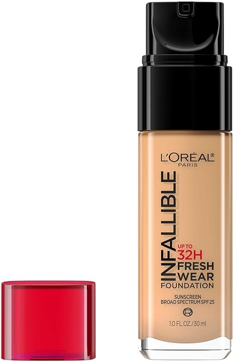 L'Oreal Paris Makeup Infallible Up to 32 Hour Fresh Wear Lightweight Foundation, 455 Natural Buff, 1 Fl Oz, Packaging May Vary - Product Image