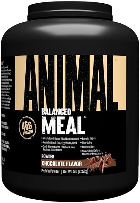 Animal Meal - Protein Shake with Whole Food Ingredients, Aids in Muscle Recovery, with Egg White, Beef & Pea Protein Blend, Chocolate Flavor, 5 lbs - Product Image