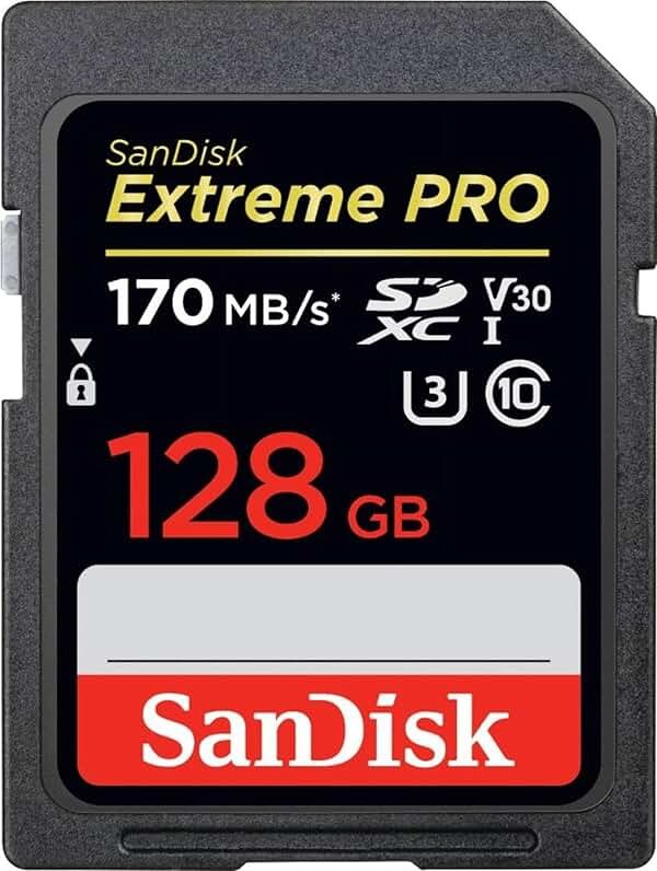 [Older Version] SanDisk 128GB Extreme PRO SDXC UHS-I Card - C10, U3, V30, 4K UHD, SD Card - SDSDXXY-128G-GN4IN - Product Image