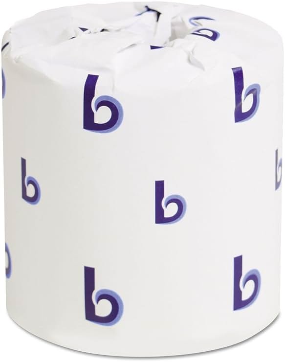 Boardwalk 6145 Bathroom Tissue, Standard, 2-Ply, White, 4 X 3 Sheet, 500 Sheets/roll, 96/Carton, 1 Count (Pack of 1) - Product Image