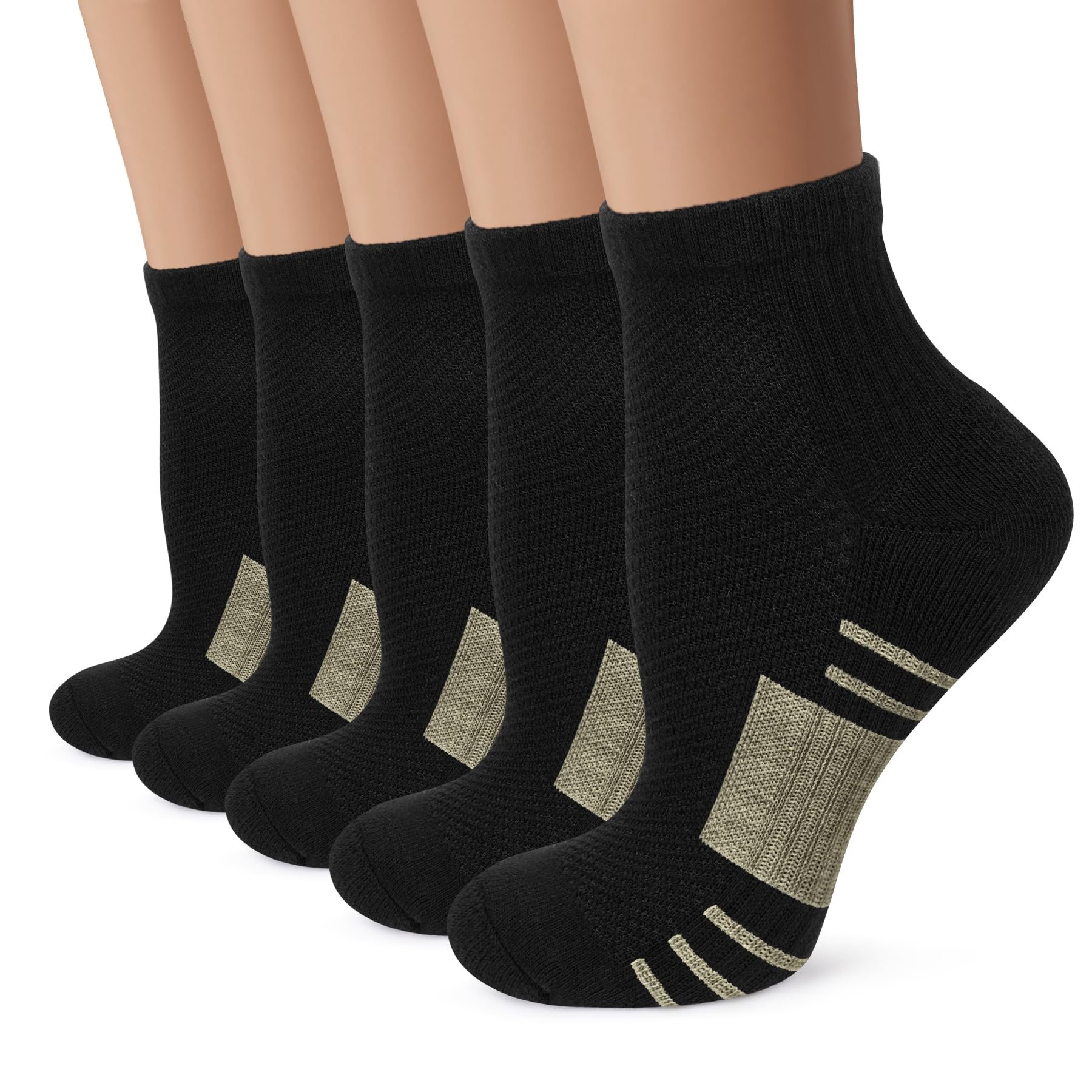 Iseasoo Copper Ankle Compression Socks - Low Cut Arch Support Socks for Men & Women, Running, Nurses, Plantar Fasciitis Socks - Product Image