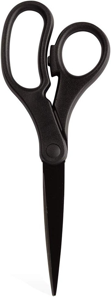 JAM PAPER Multi-Purpose Precision Scissors - 8 Inch - Black - Ergonomic Handle & Stainless Steel Blades - Sold Individually - Product Image