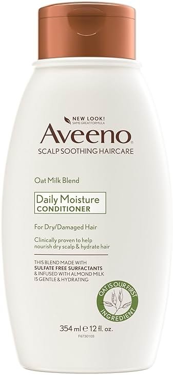 Aveeno Oat Milk Blend Moisturizing Conditioner, Ultra-Hydrating, for Dry, Damaged Hair, 12 fl oz - Product Image