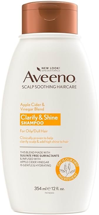 Aveeno Apple Cider Vinegar Clarifying Shampoo, Shine Enhancing, 12 fl oz - Product Image