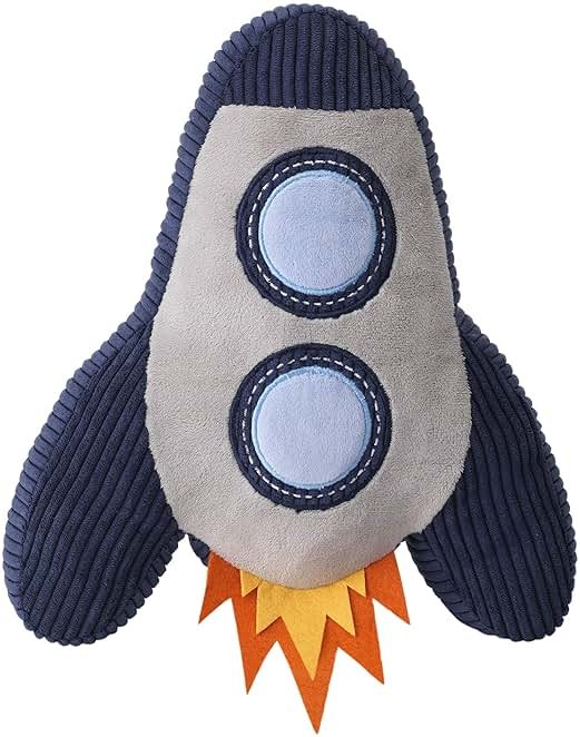 Lambs & Ivy Milky Way Rocket Ship Nursery Throw Pillow Plush - Product Image