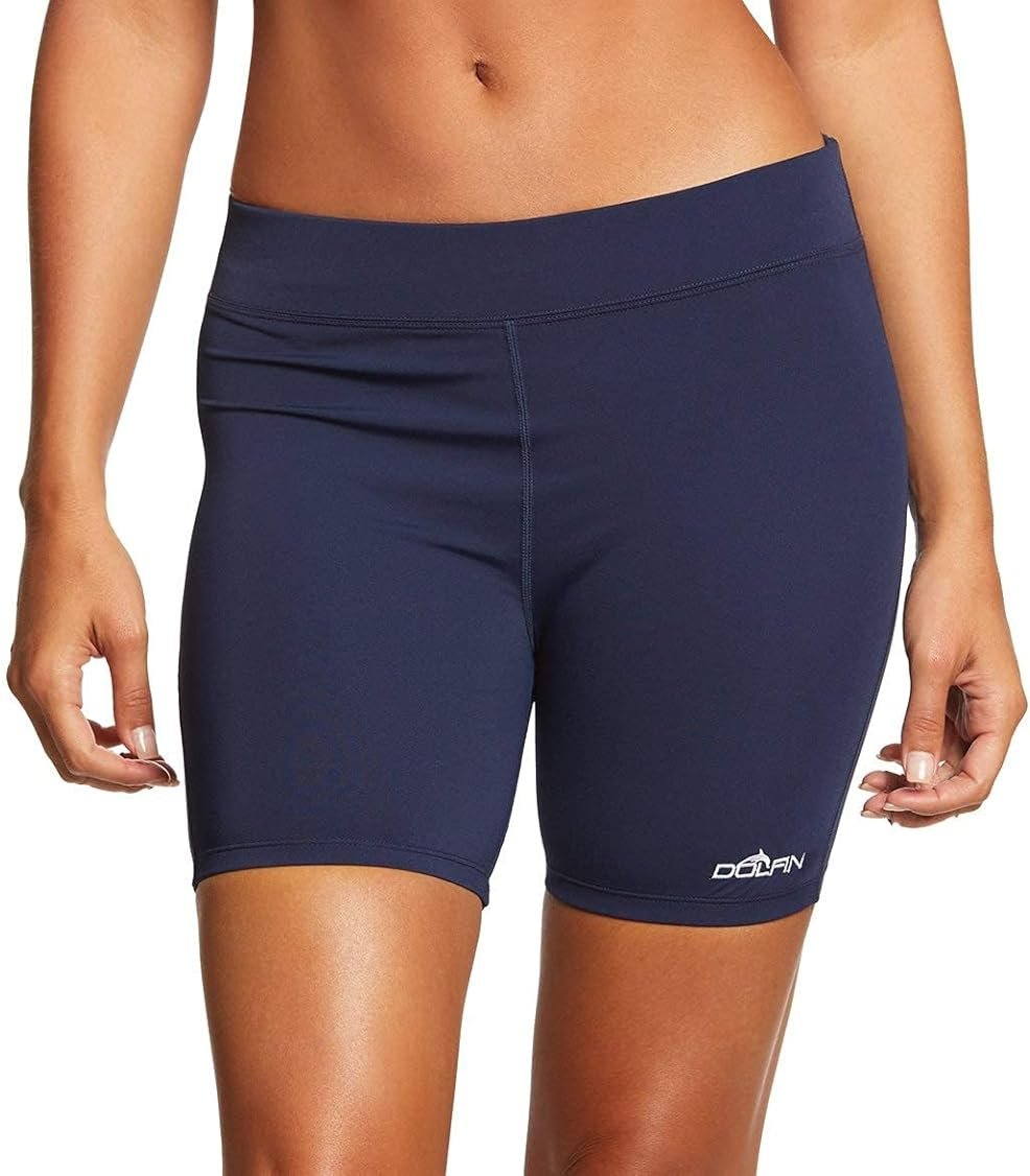 Dolfin Womens AQUASHAPE Mid-Length Shorts (Navy, XX-Large, Navy) - Product Image