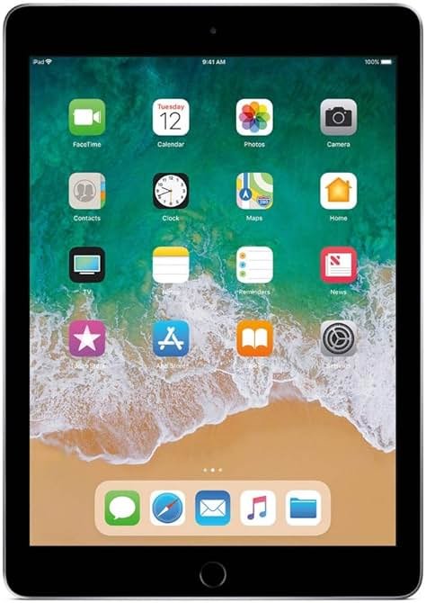 Apple iPad with WiFi, 128GB, Space Gray (2018 Model) (Renewed) - Product Image