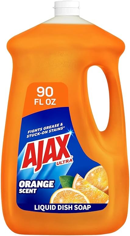 Ajax Ultra Liquid Dish Soap Orange Scent, Triple Action, 90 fl oz Bottle - Product Image