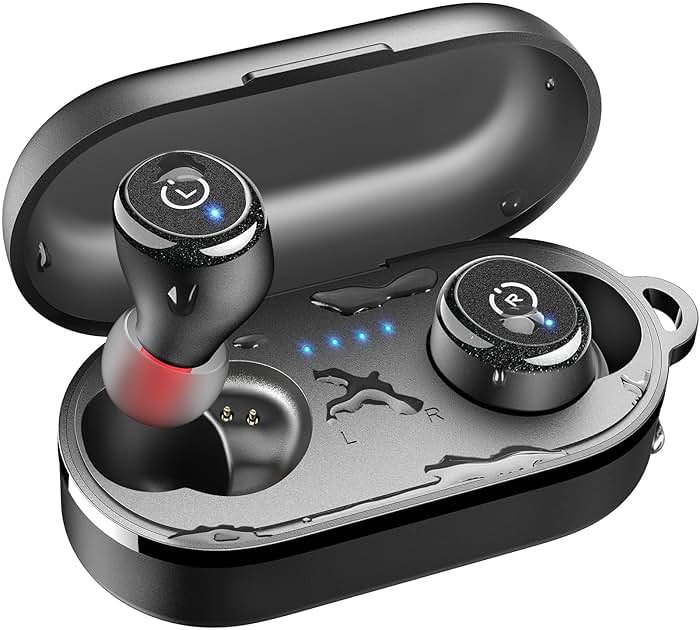TOZO T10 Wireless Earbuds Bluetooth 5.3 Headphones, App Customize EQ, Ergonomic Design, 55H Playtime, Wireless Charging Case, IPX8 Waterproof Sound in-Ear Headset, New Version - Product Image