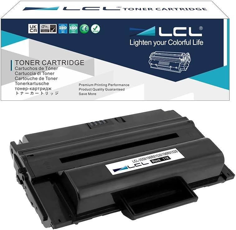 LCL Compatible Toner Cartridge for Xerox WorkCentre 3550 Toner 106R01530, High Yield 11,000 Pages Replacement for 106R01528 (Black, 1-Pack) - Product Image