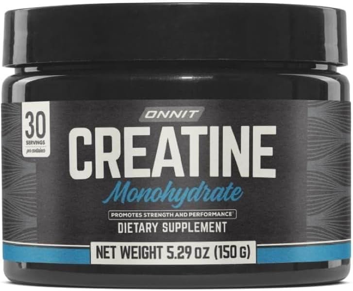 ONNIT Creatine Monohydrate Powder, IGEN(TM) Non-GMO Tested 5g Premium Creatine for Muscle Strength, Power and Lean Mass, Supports Brain Health, Brain Cellular Energy, Unflavored, 30 Servings, 5.29 oz - Product Image