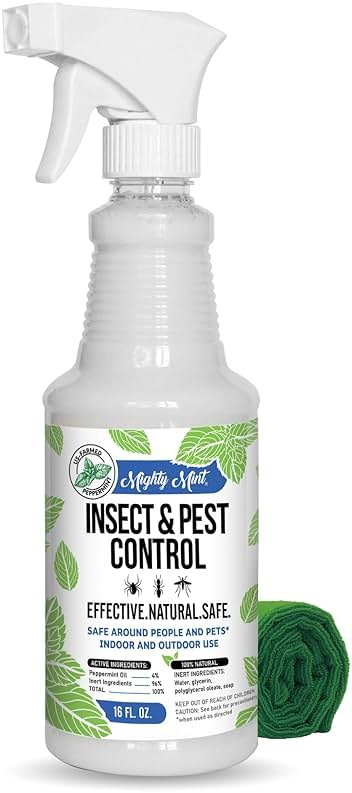 Mighty Mint Peppermint Oil Insect Repellent Spray – Indoor & Outdoor Bug Control for Spiders, Ants, Roaches, and More – Plant-Based, Extra-Strong Formula - 16 oz - Product Image