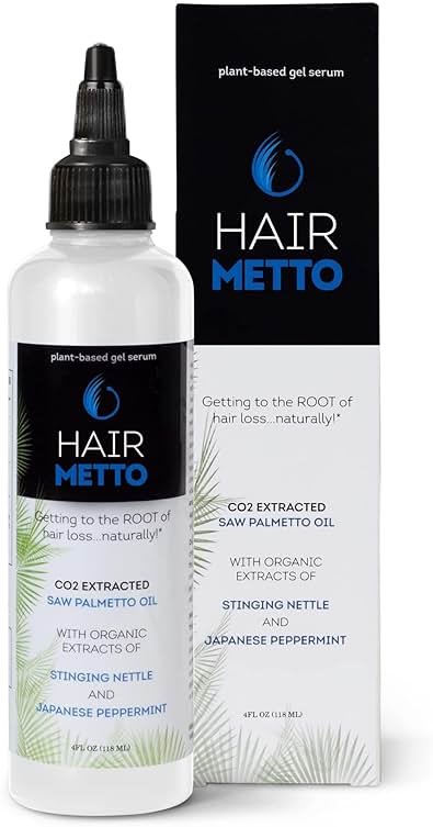 HAIRMETTO Saw Palmetto Extract Serum for Hair Loss, Hair Growth Serum with Stinging Nettle, Rosemary Oils and Peppermint Scent, Hair Serum for Men and Women - 4oz (118ml) - Product Image
