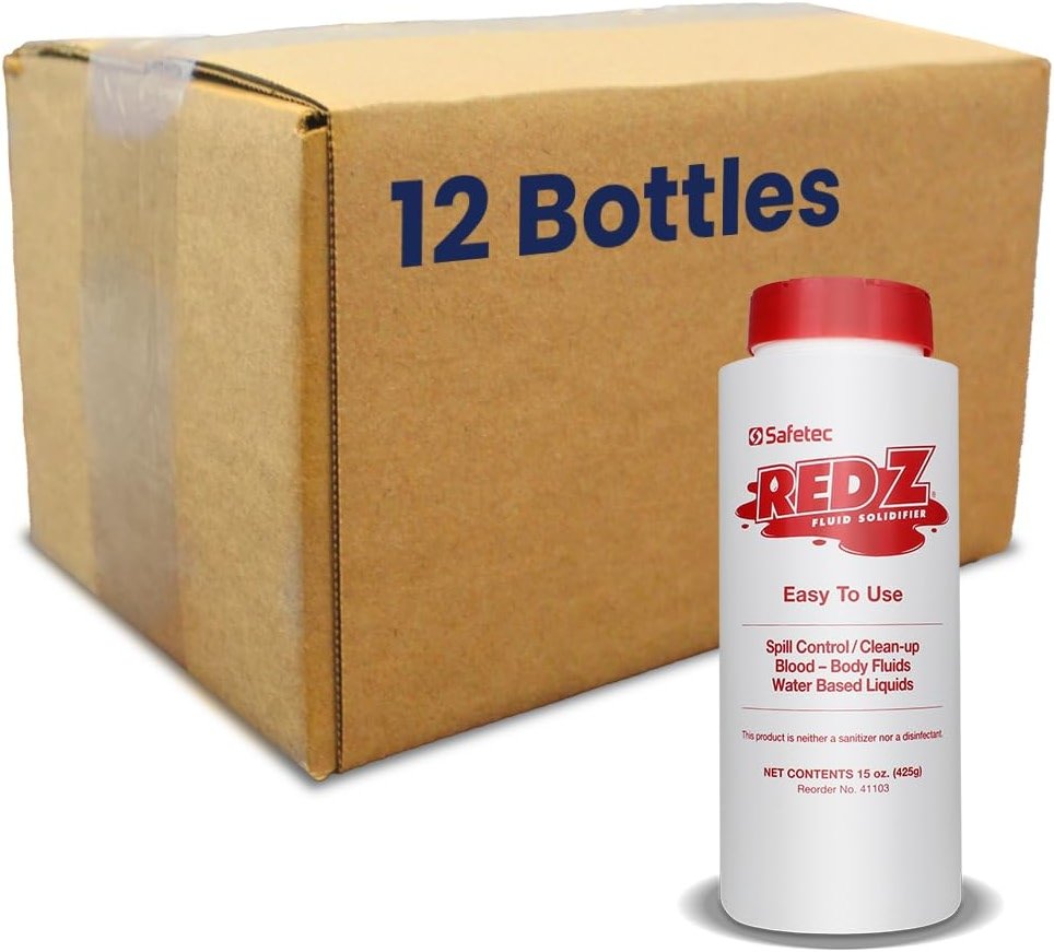 Safetec Red Z Spill Control Solidifier, 15 oz. shaker top bottle (12 bottles/case) - Product Image