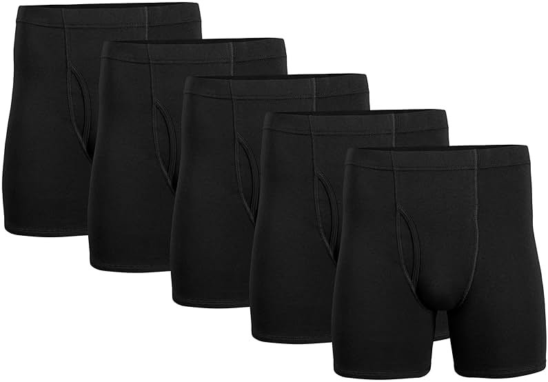 Gildan Men's Underwear Covered Waistband Boxer Briefs, Multipack - Product Image