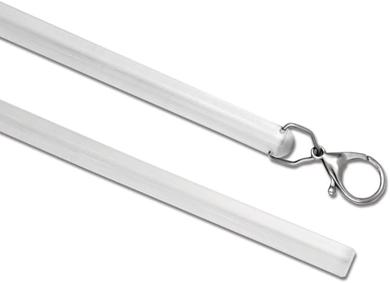 2 Pack 36 Inch Universal Drapery Pull Rod Invisible Clear Curtain Wand for Easier Opening and Back (Acrylic, 36") - Product Image