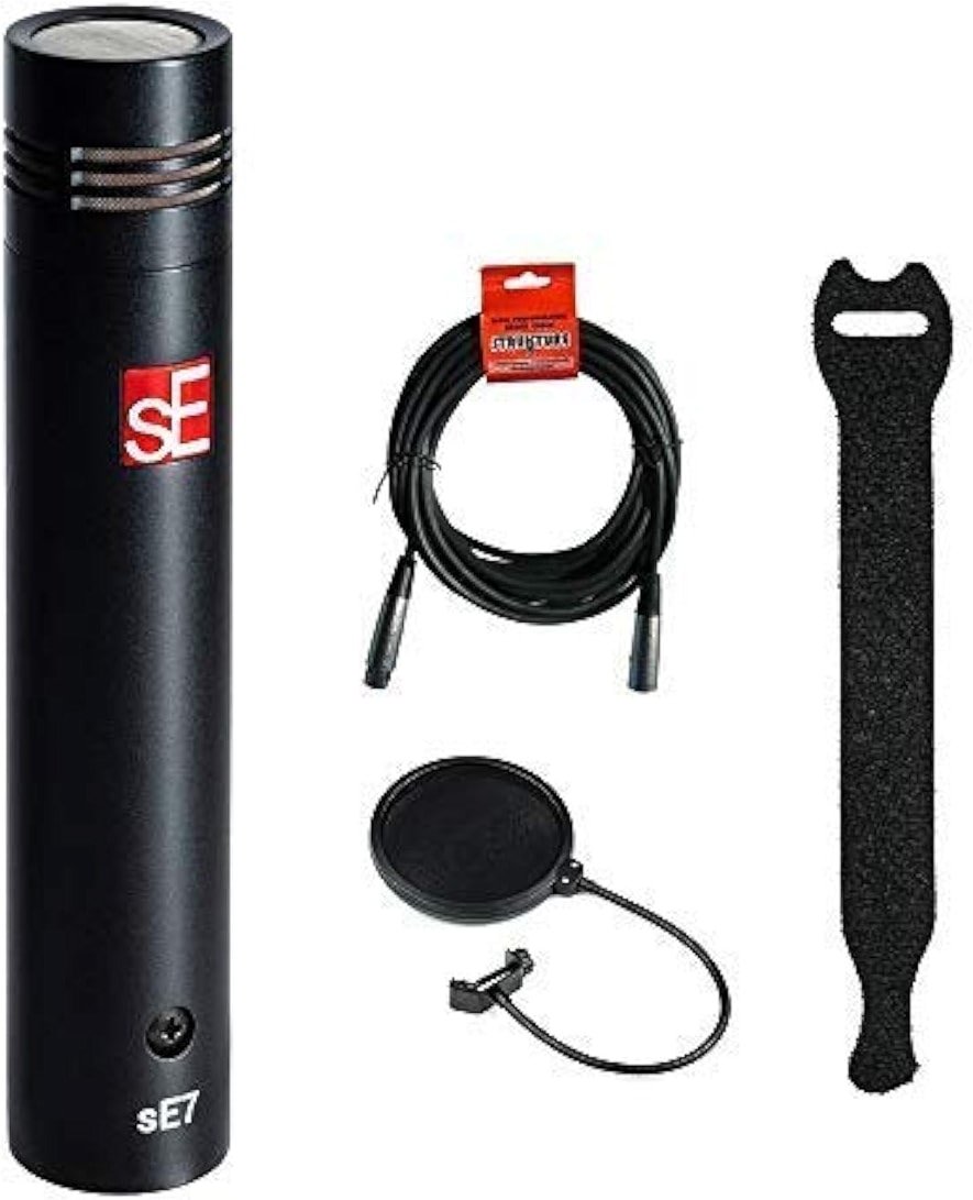 sE Electronics sE7 Small-Diaphragm Condenser Microphone Bundle XLR Cable and Pop Filter - Product Image