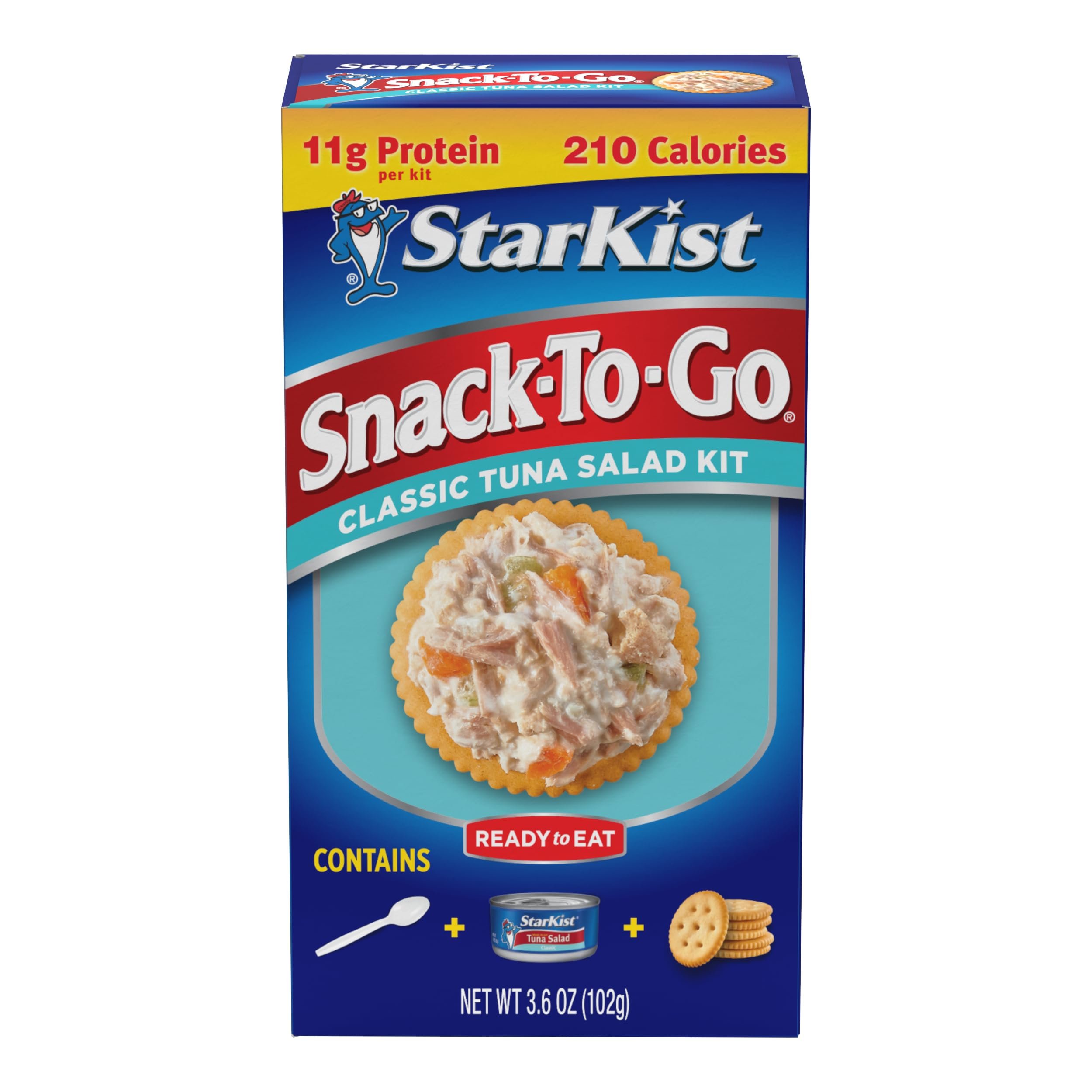 StarKist Snack-To-Go Ready to Eat Meals Tuna Salad Kit, 3.6 oz (1 Pack) Classic Tuna Salad with Crackers Kit - Product Image