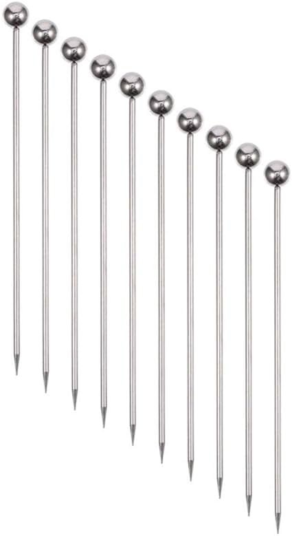 50 Pieces Stainless Steel Cocktail Picks Metal Martini Picks 4.3 inch - Product Image