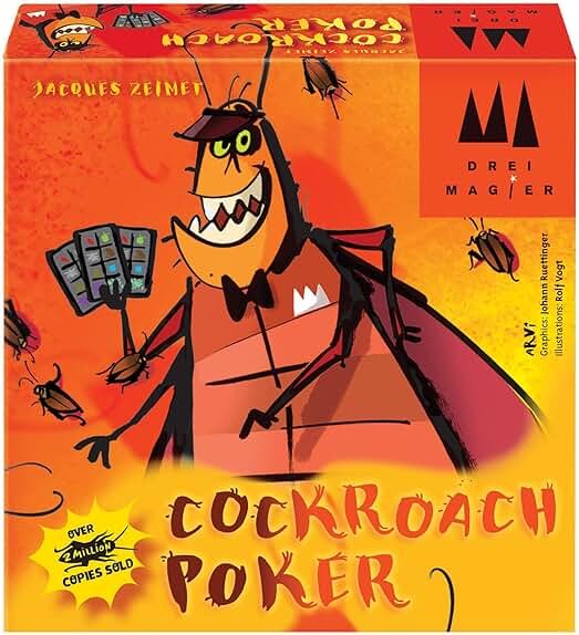 Schmidt | DMS Cockroach Poker English Edition | Card Game | Ages 8+ | 2-6 Players | 15 Minutes Playing Time - Product Image
