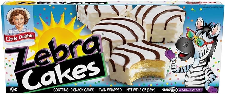 Little Debbie Zebra Cakes, 10 Twin-Wrapped Cakes, 13.0 OZ Box - Product Image