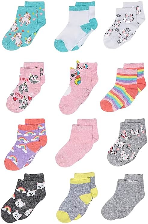 Cherokee Baby Girls' 12 Pack Shorty Ankle Socks - Product Image