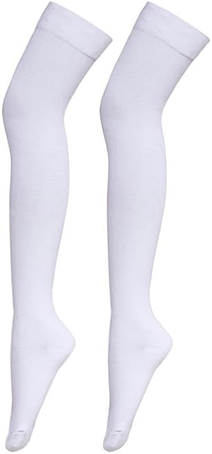 Bestjybt Women Thigh High Socks Cotton Warm Over the Knee Socks Long Knee High Boot Stockings Leg Warmer - Product Image