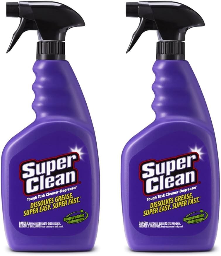 SUPERCLEAN Cleaner/Degreaser: Water-Based, Trigger 32oz Spray Bottle, 2 Pack - Product Image