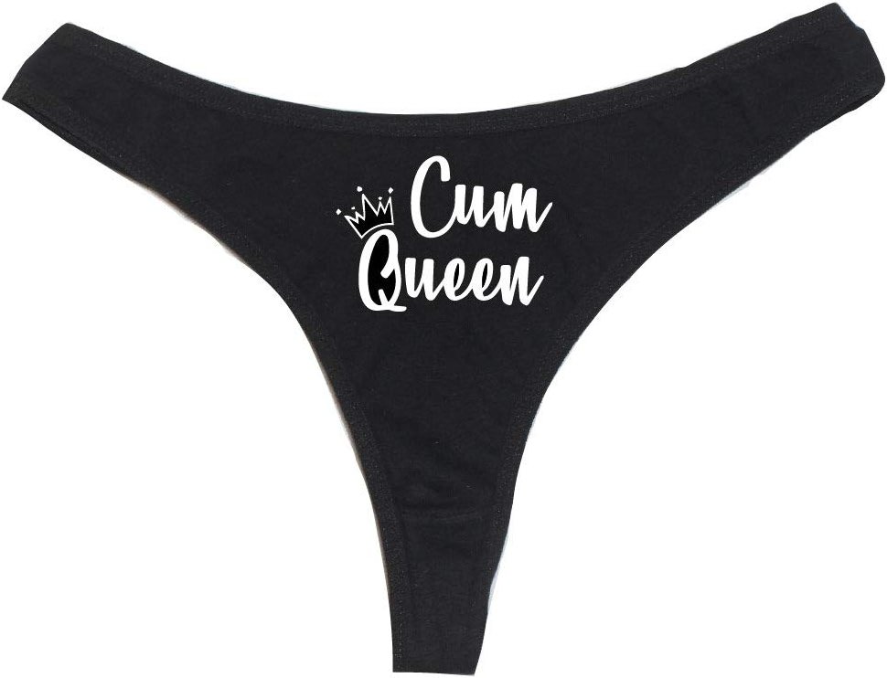 Dirty Girl Undies Cum Queen Women's High Rise Sexy Thong, Dirty Undies! - Product Image