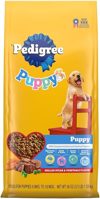 Pedigree Dry Puppy Food, Puppy Dry Food with Grilled Steak and Vegetable Flavor, 3.5 lb. Bag - Product Image