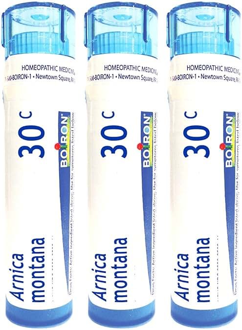 Boiron Arnica Montana 30C Homeopathic Medicine for Muscle Pain and Stiffness - Pack of 3 (240 Pellets) - Product Image