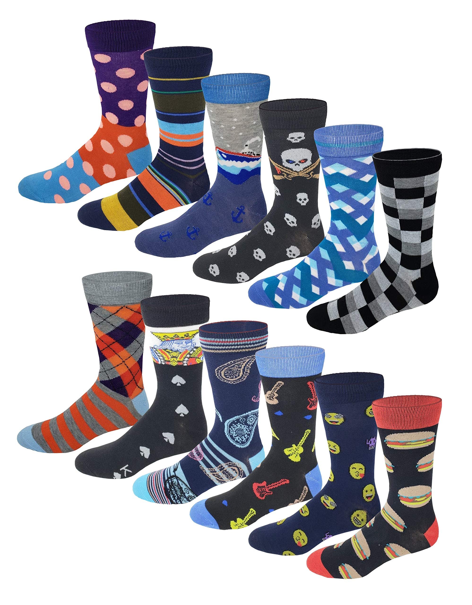 Different Touch Men Colorful Fashion Design Dress socks 10-13 - Product Image