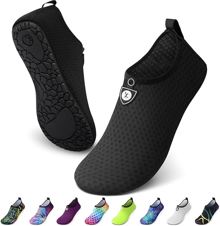 SIMARI Water Shoes for Women Men Swim Aqua Socks Beach Pool Essentials Barefoot Surf River Boat Kayak Sea Yoga Sand Exercise Sport Accessories Breathable Quick-Dry Adult Youth Kid Size SWS001 - Product Image