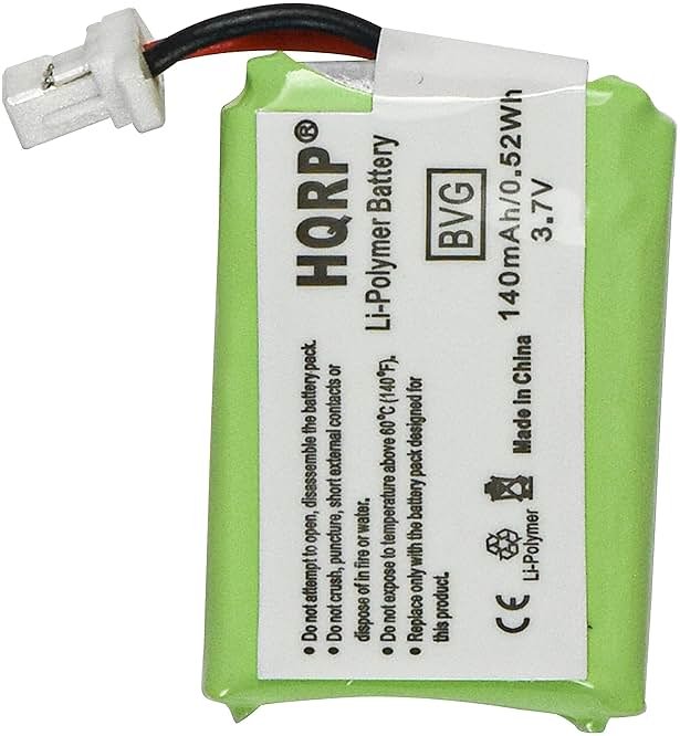 HQRP 140mAh Battery Compatible with Plantronics CS540 CS530 CS540A 86180-01 Wireless Headset 84479-01 Savi CS540 - Product Image