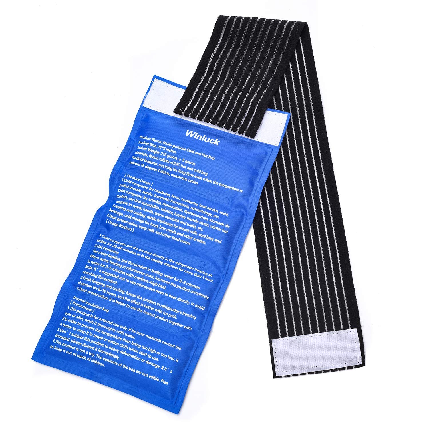Gel Ice Packs for Injuries- Adjustable Wrap for Pain Relief Ice Pack+Heat Pack ， Non-Toxic Smooth Reusable, Support Rehabilitation, Flexible Therapy - Shoulder, Back, Knee, Neck, Ankle, Jaw & More, - Product Image