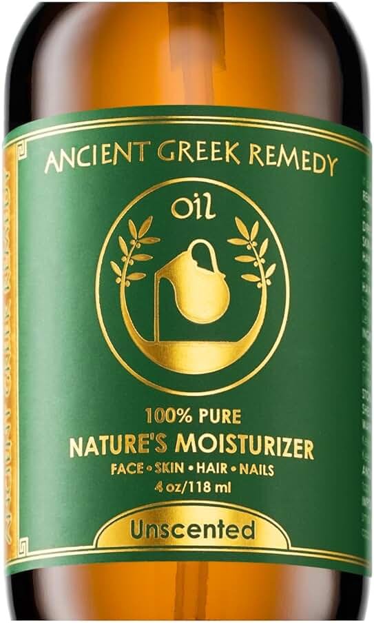 Ancient Greek Remedy Face Oil for Dry Skin - Organic Unscented Anti-Aging Serum - Jojoba, Rosehip, Almond, Olive, Vitamin E - Facial Gua Sha oil - Natural Body Moisturizer for Women & Men 4 oz - Product Image