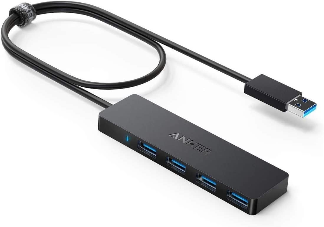 Anker USB Hub 4 Ports, Multiple USB 3.0 Hub, USB Splitter for Laptop, Extender for A Port Laptop, PC, Desktop and More [Charging Not Supported](2ft USB-A) - Product Image